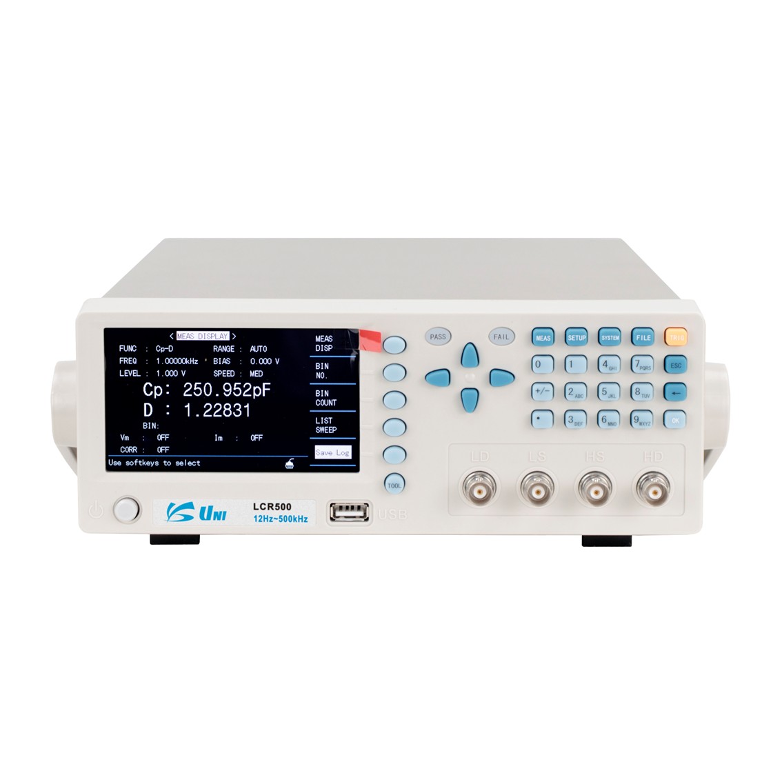 UNI LCR300 LCR미터 0.05% 12Hz~300kHz RS232 USB HOST HANDLER기본