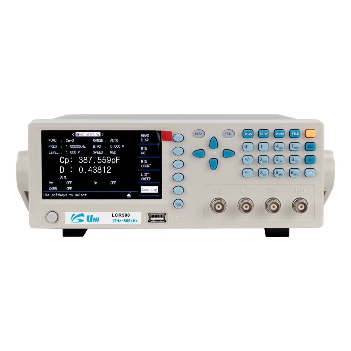 UNI LCR300 LCR미터 0.05% 12Hz~300kHz RS232 USB HOST HANDLER기본