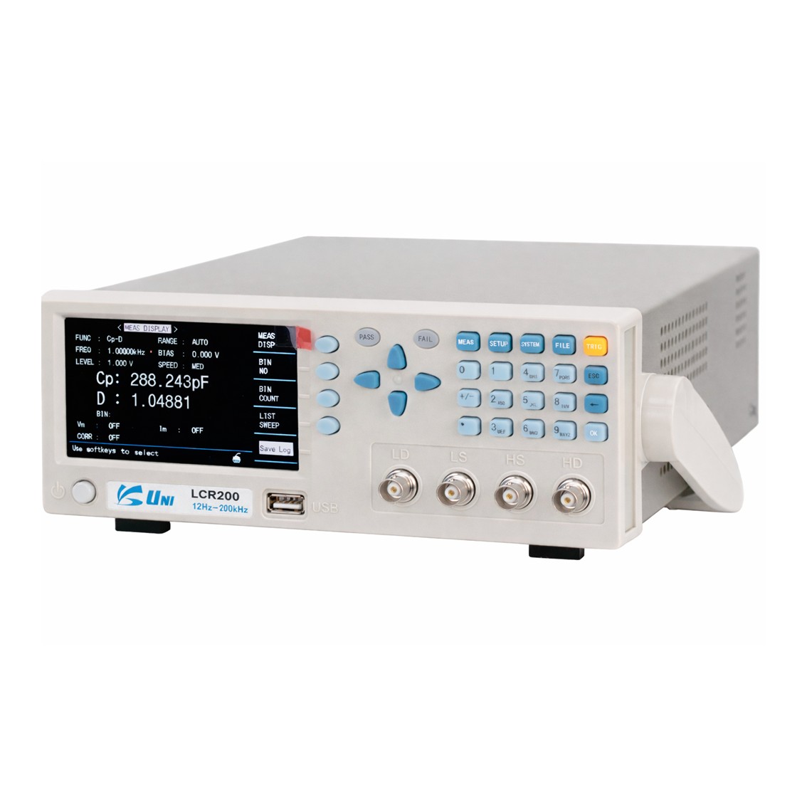 UNI LCR200 LCR미터 0.05%, 12Hz~200kHz RS232, USB HOST, HANDLER기본