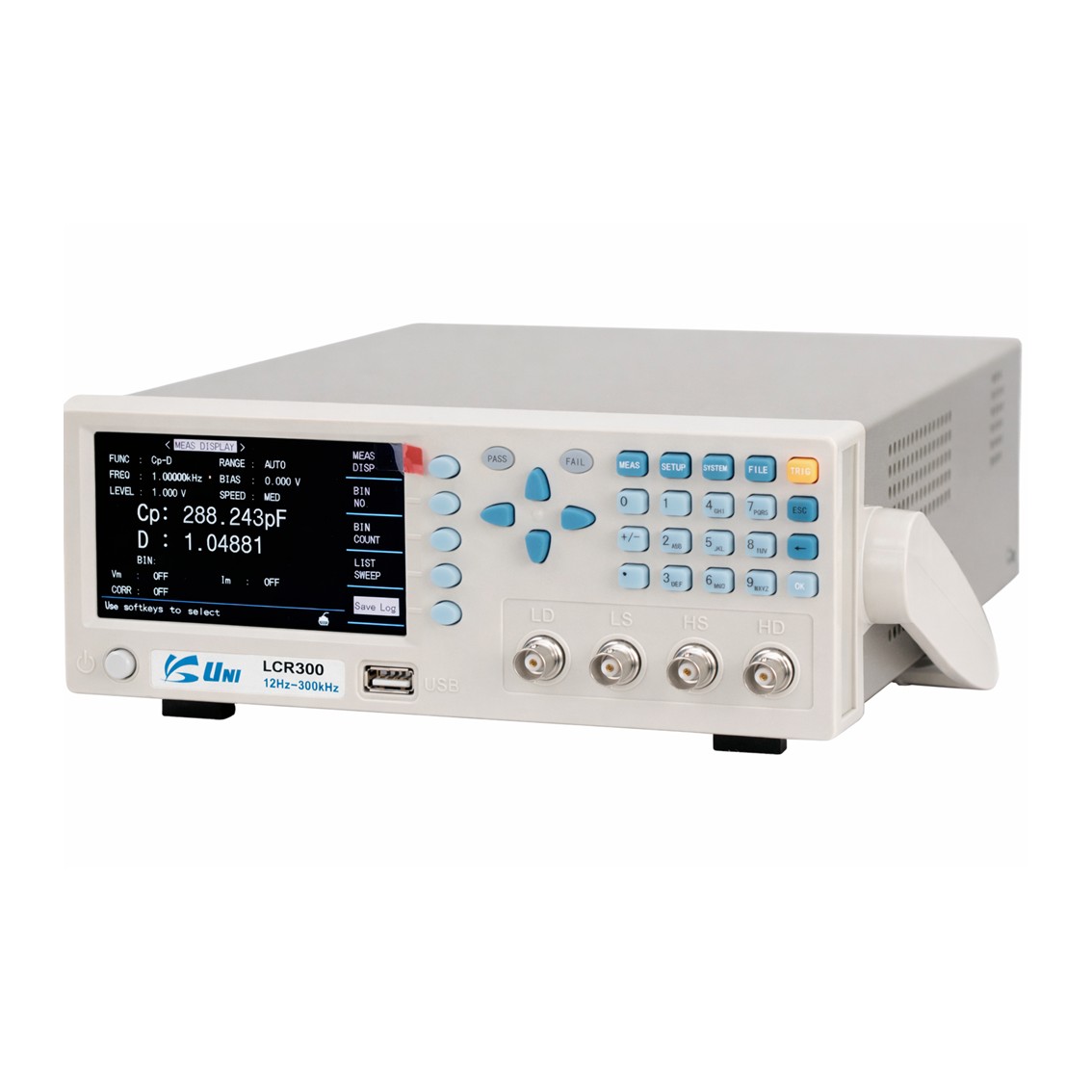 UNI LCR500 LCR미터 0.05%, 12Hz~500kHz RS232, USB HOST, HANDLER기본